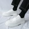 Retro Lightweight New Patent Leather Thick-sole Brogue Oxford Shoes for Men Dress Wedding Homecoming  Footwear Zapatos Hombre