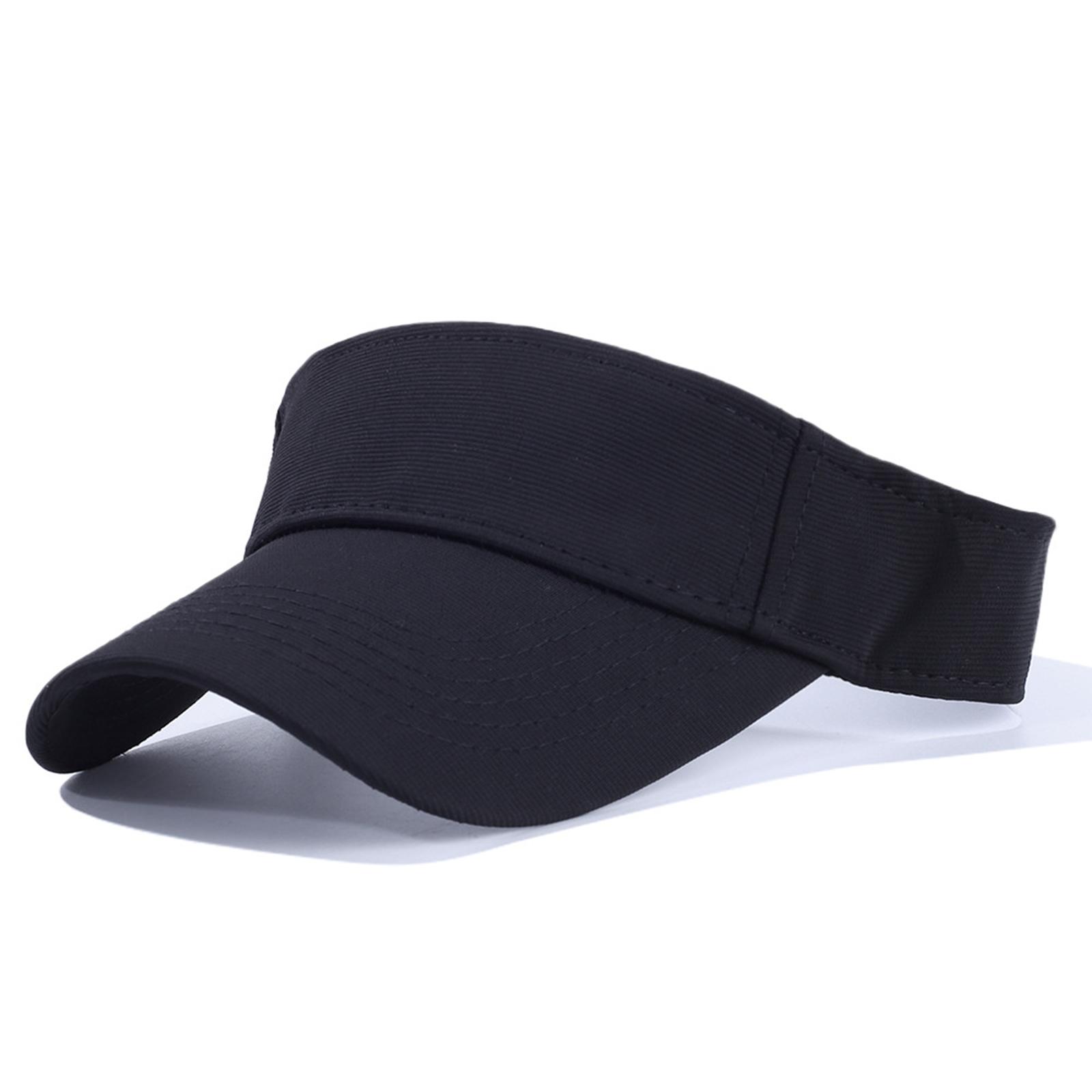 

Unisex Hat, Running Sports Sun Hat, Monochrome Empty Top Hat One Size чорний