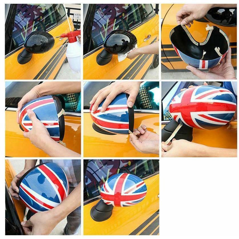 Car Door Side Mirror Covers For Mini Cooper R55 R56 R57 R58 R60 R61 Power Fold Mirror Red  blue