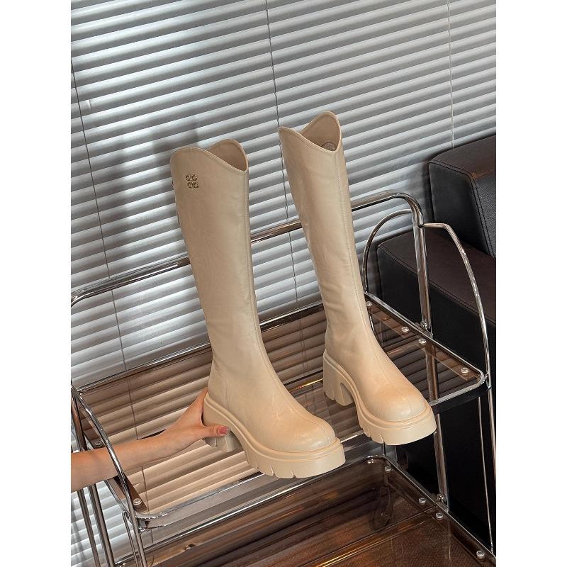 

Retro high-heeled knight boots for women s new small men, but knee boots 40