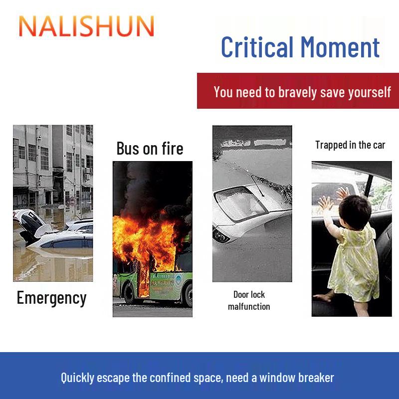 Kompakter Auto-Sicherheitshammer: Tragbarer lebensrettender Schlüsselanhänger mit Fensterbrecher zur praktischen Aufbewahrung und einfachen Verwendung.