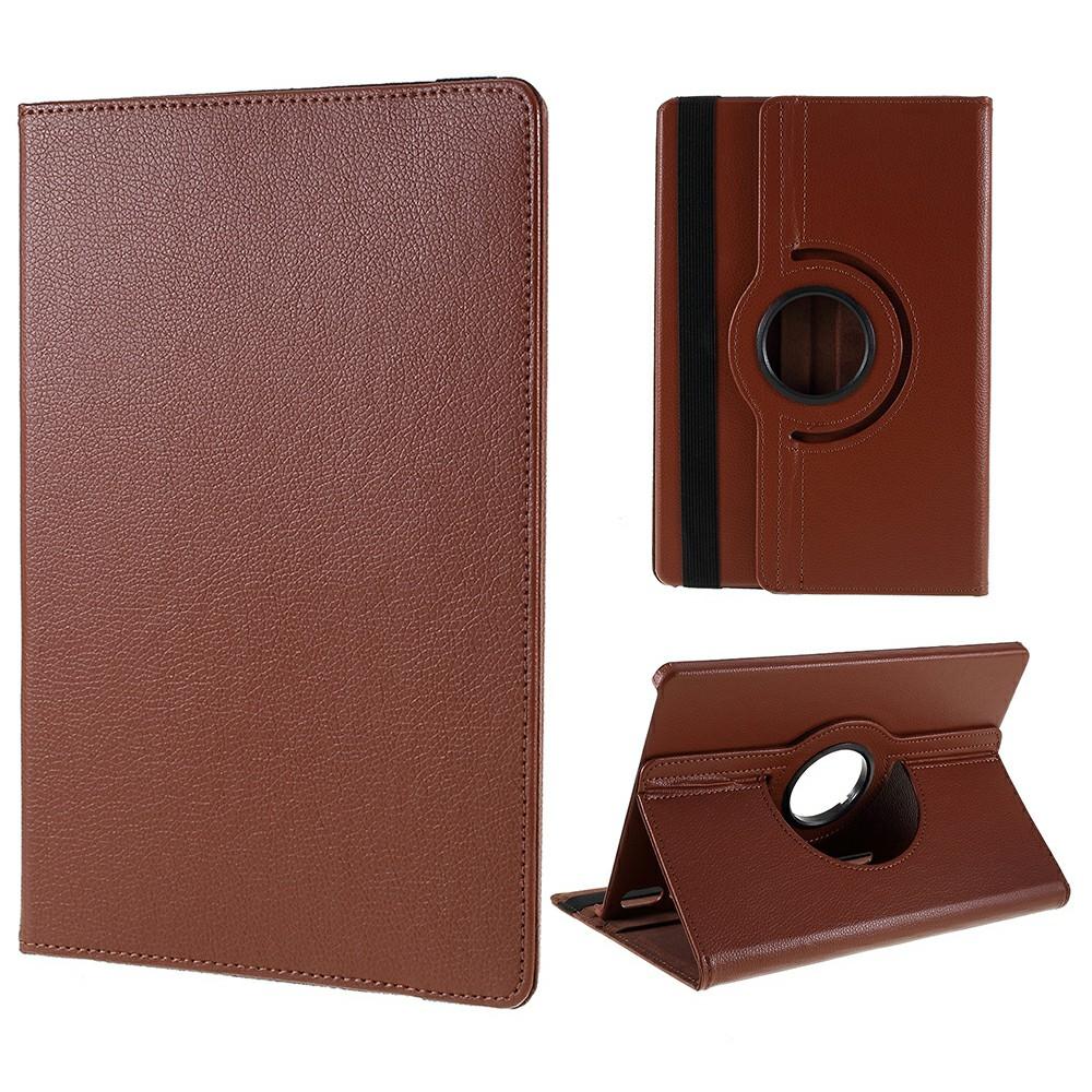 

For Samsung Galaxy Tab S10 FE+ Case Rotating Stand PU Leather + PC Tablet Cover with Elastic Band M