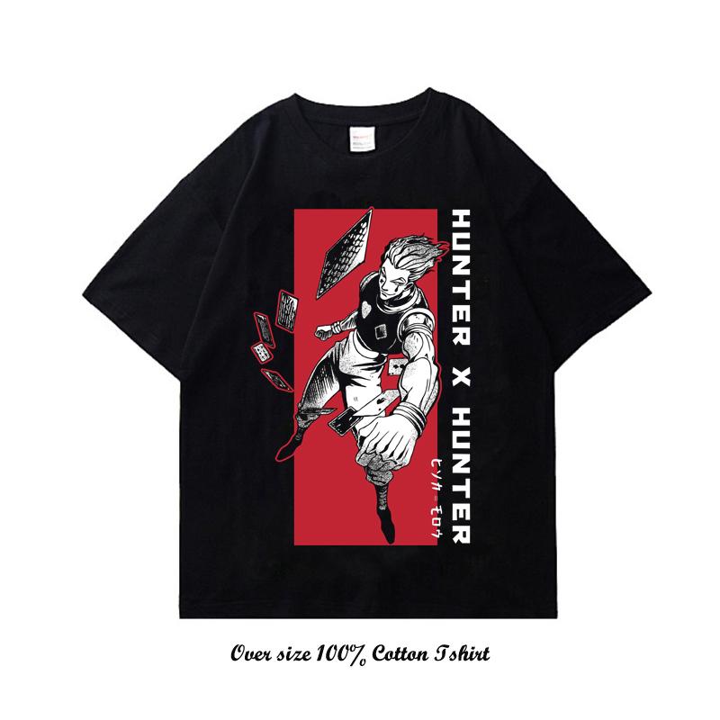 Japanese Anime Hunter X Hunter Graphic Print T Shirt Vintage Plus Size Cotton Crew Neck Short Sleeve T Shirt Women Men