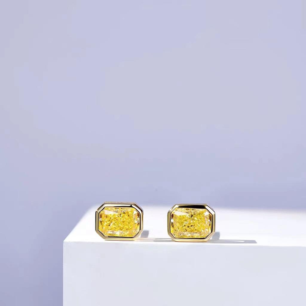 stud earrings women's high-end sense of cold wind summer niche design sense sugar cube earrings