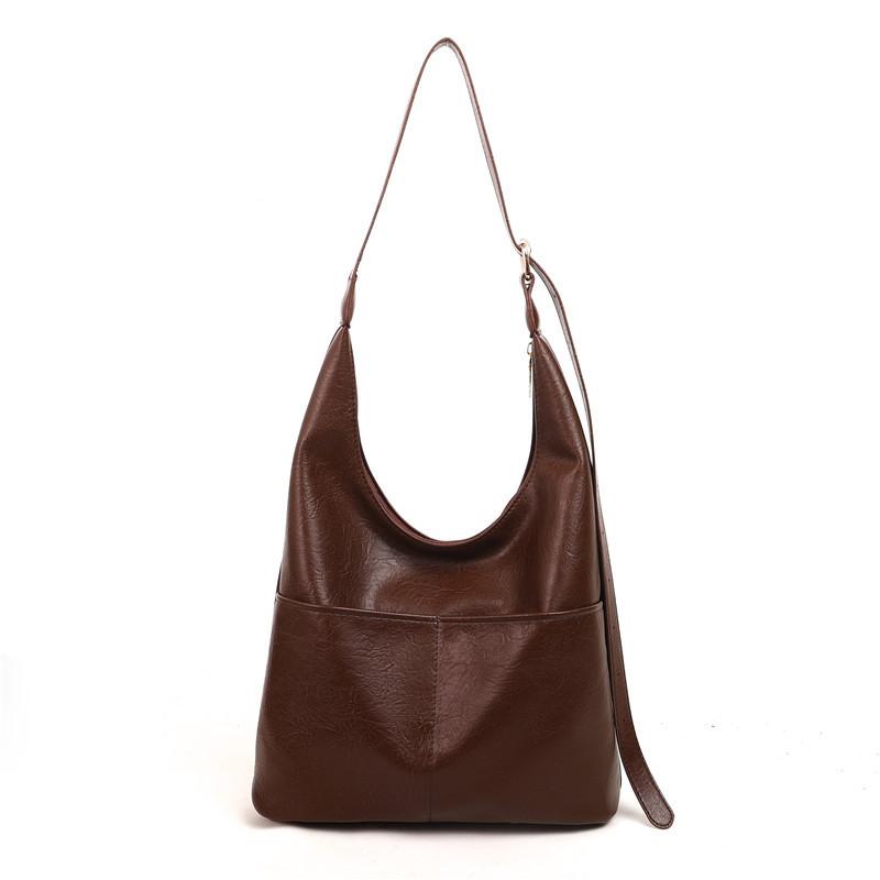 Minimalist Solid Colortote Bag For Women With Zipper Closure For Daily Use