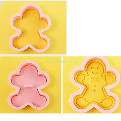 24TE Christmas Biscuits Stamps Gingerbreads Man Biscuit Cutter Baking Accessories