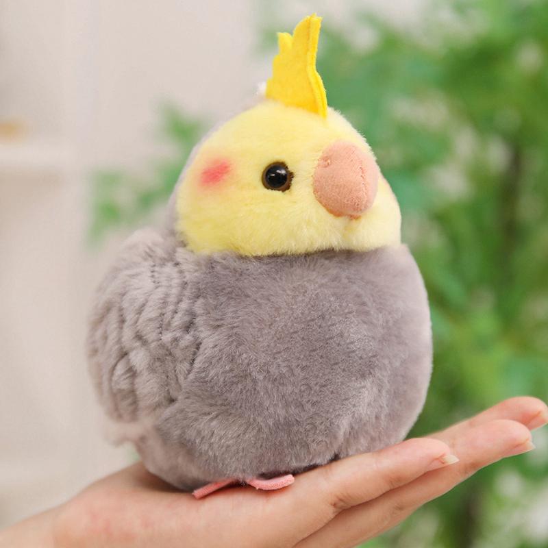 13cm Mini Colorful Parrot Plush Toys Delicate Cute Lifelike Bird Hanging Doll Kawaii Keychain Bags Decor Pretty Desktop Pets