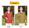 Elderly Women's Summer Solid Color Cardigan with Three-Quarter Sleeves