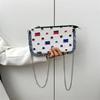 Genți de umăr pentru femei Genți crossbody la modă nouă, model mini, denim, de înaltă calitate, la modă, genți de mână care se potrivesc cu culorile cu lanț pentru femei