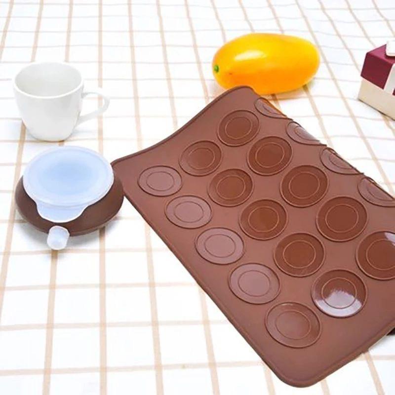 30 Hole Macaron Pastry Non-stick Silicone Pad Baking  Mat DIY Mold Cake Dessert Tool Oven Bakeware