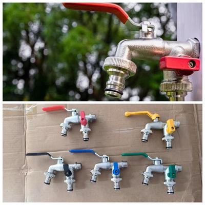 Double Head Water Faucet Garden Irrigation Garden Watering Valve Switch Washing Machine Accessory Thread Alloy Sink Tap