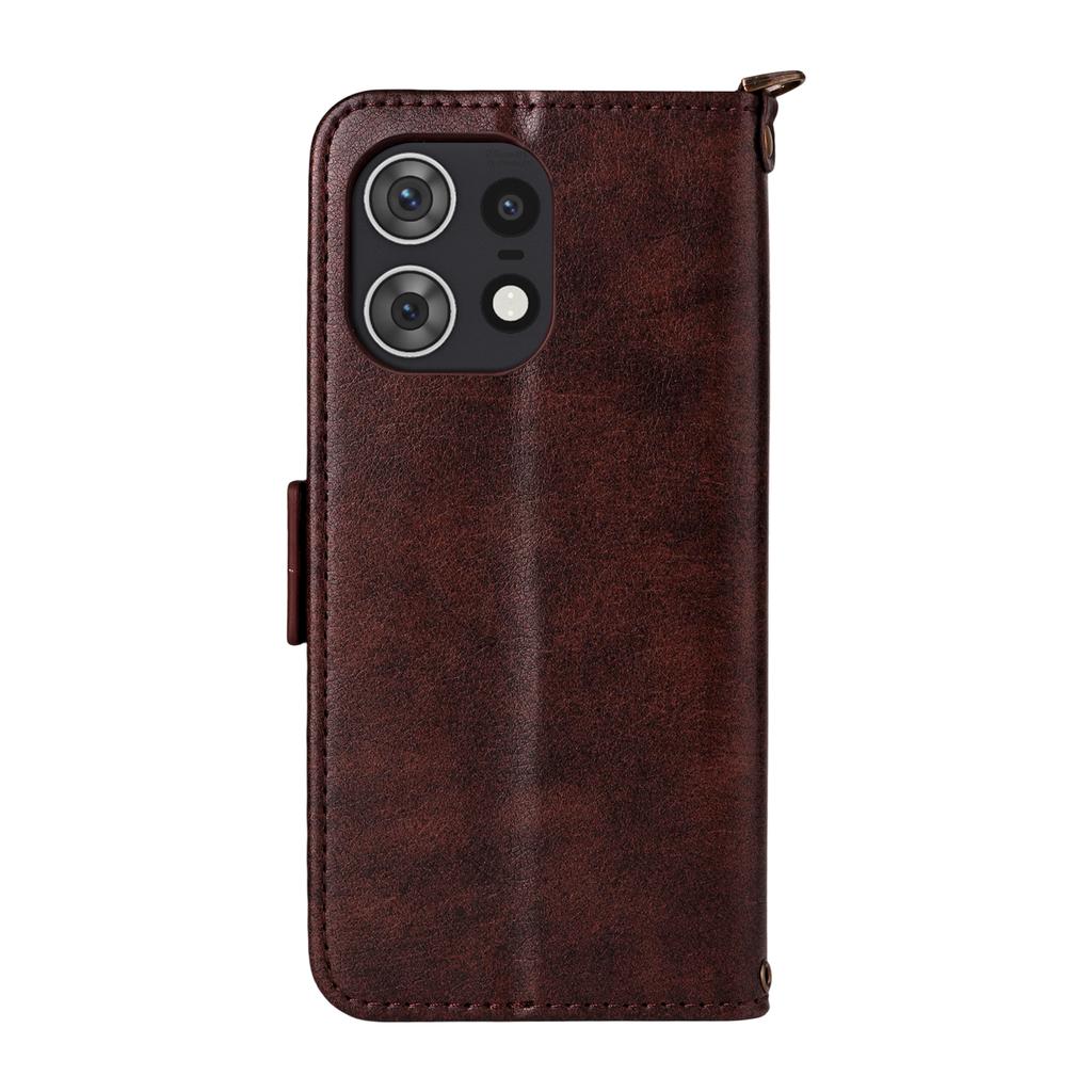 For Motorola Edge 50 Pro 5G Leather Case Magnetic Closure Wallet Stand Phone Cover with Crossbody Strap