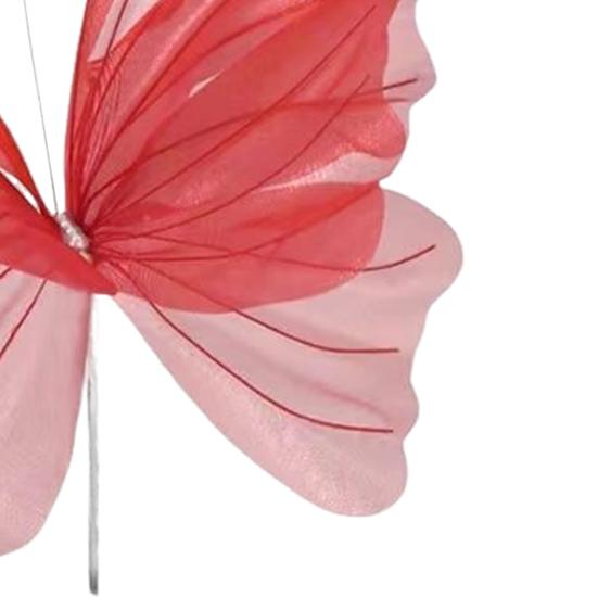 Faux Silk Yarn Artificial Butterfly Giant Large 3D Simulation Tulle Fake Butterfly Prop Butterfly Display