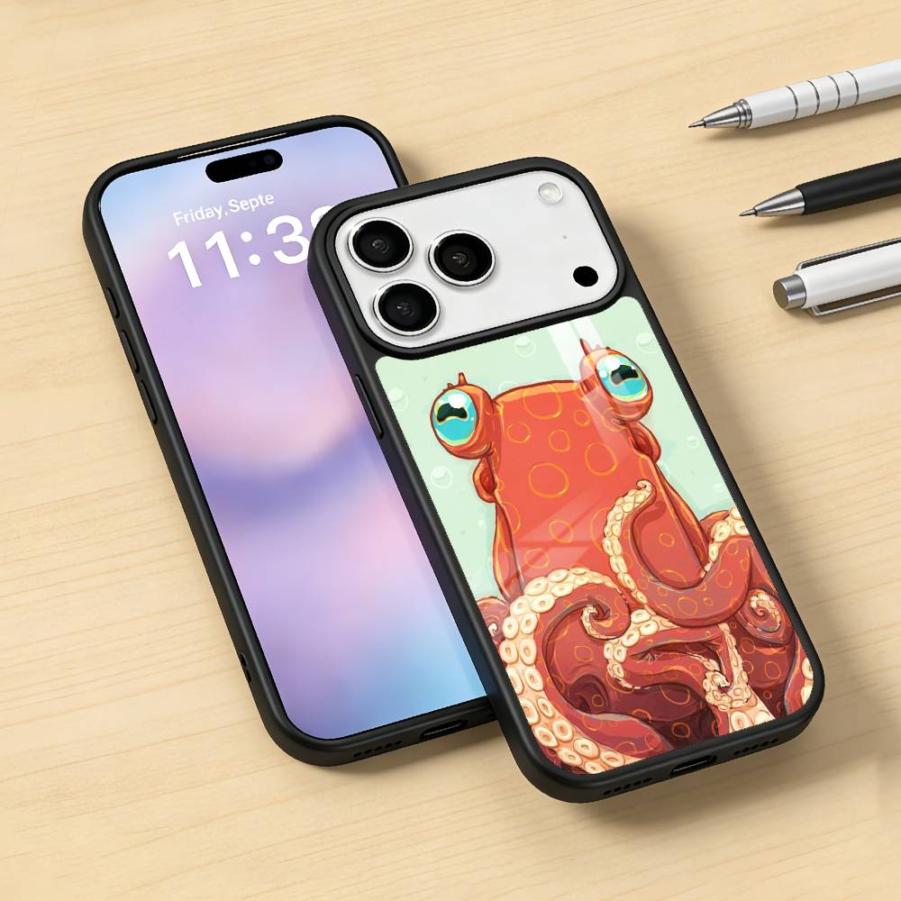 O-Octopus S-Sea Animals O-Ocean Phone Case For iPhone 17,16,15,14,13,12,Pro,Max For Magsafe Magnetic Wireless Charging