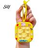 Mini Keychain Pendant Cartoon Cat Panda Design Whack-a-mole Toy Key Chain Pressable Silicone Bubbles with Braided Lanyard Stress Relief