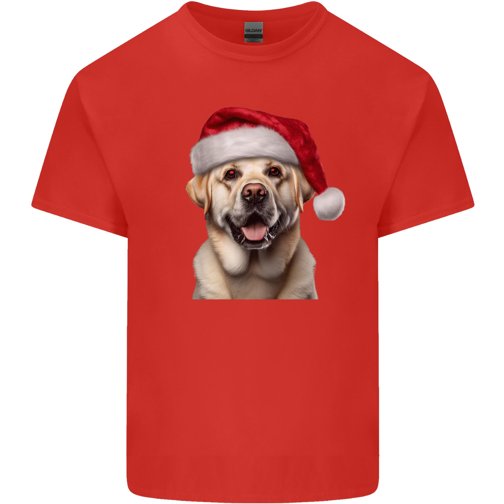 Christmas Golden Labrador Dog Xmas Hat Unisexs Light Cotton TShirt S
