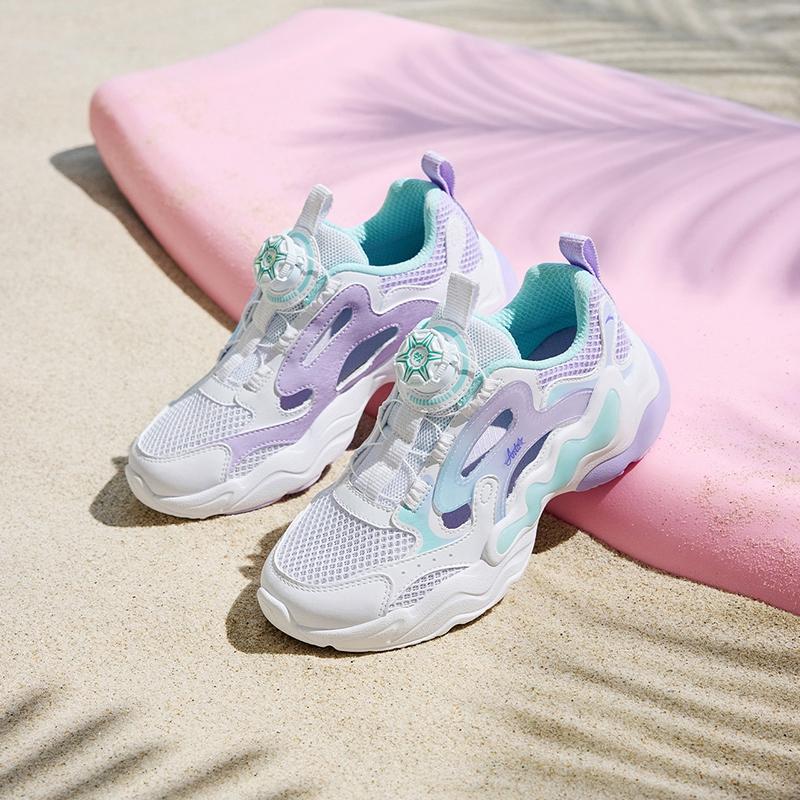 Anta Kids Cloud Escape Synthetic Leather Fabric Trendy Fashion Comfortable Versatile Hollow Cool Outdoor Sports Shoes Men Sneakers A322426910H