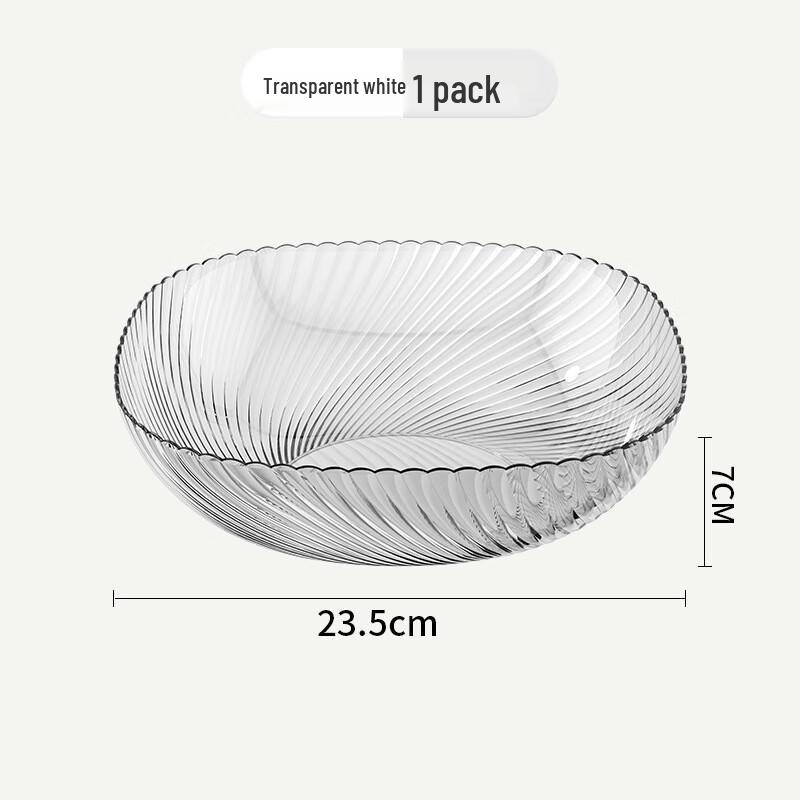 DX Premium Minimalist Round Plastic Fruit & Snack Plate