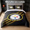 Pittsburgh Steelers Design Bed Bedding Set 1 Duvet Cover + 2 Pillowcases Soft Breathable Household Bed Linens