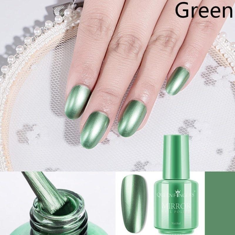 12 Colors Mirror Effect Nail Polish Magic Metallic Lacquer Nail Polish Chrome Nail Art Polish Varnish DIY Nail Decor