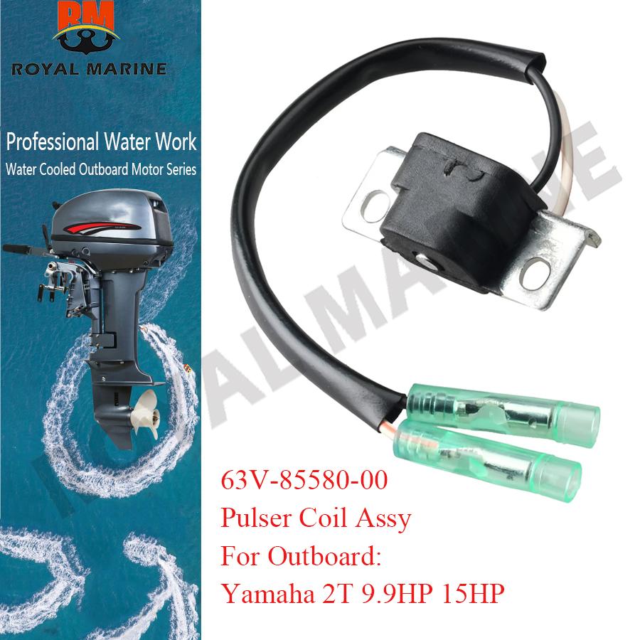 63V-85580-00 Pulser Coil Assy For Yamaha Outboard Motor 2T 9.9HP 15HP 63V-85580 63V-85580-00-00 Boat Engine Replacement Parts 63V-85580-00