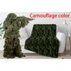 Camouflage color Gilly suit Voldemort Flannel Blanket Military camouflage printed Blankets for Home Car Camping Nap all  seasons