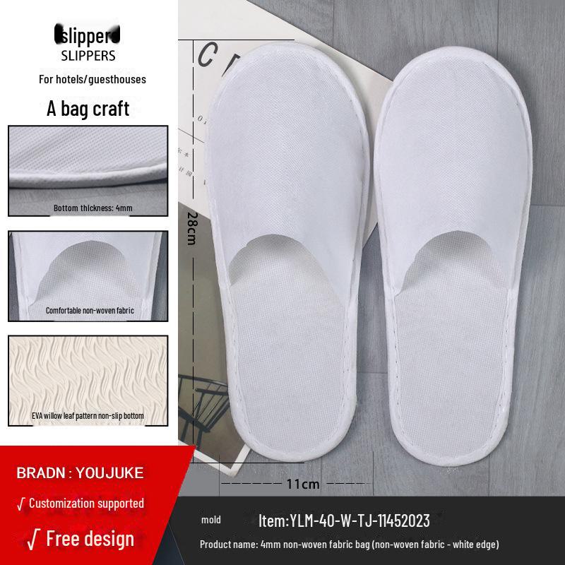 Disposable Non-Slip Slippers for Hotels, Homestays, and Spas