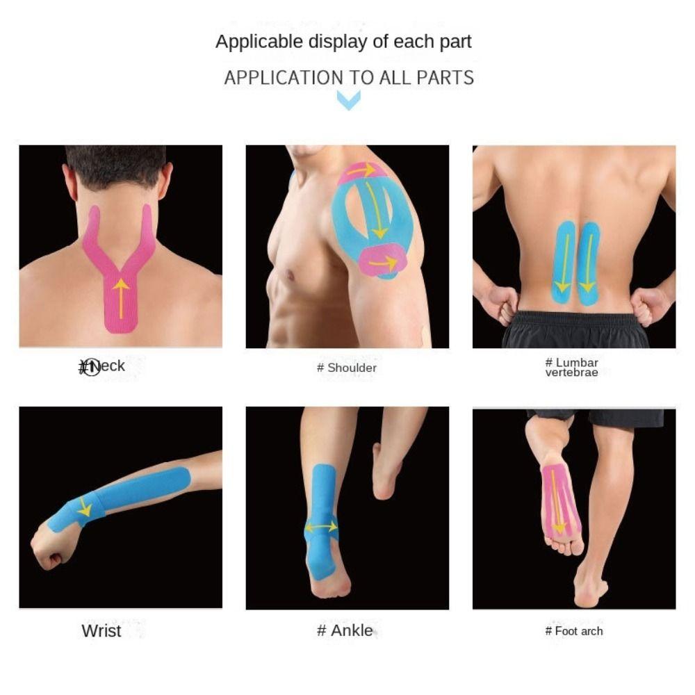 Elastic Fabric Kinesiology Tape Self-adhesive Sports Support Tape I-Shaped Muscle Patch  Horse Pull