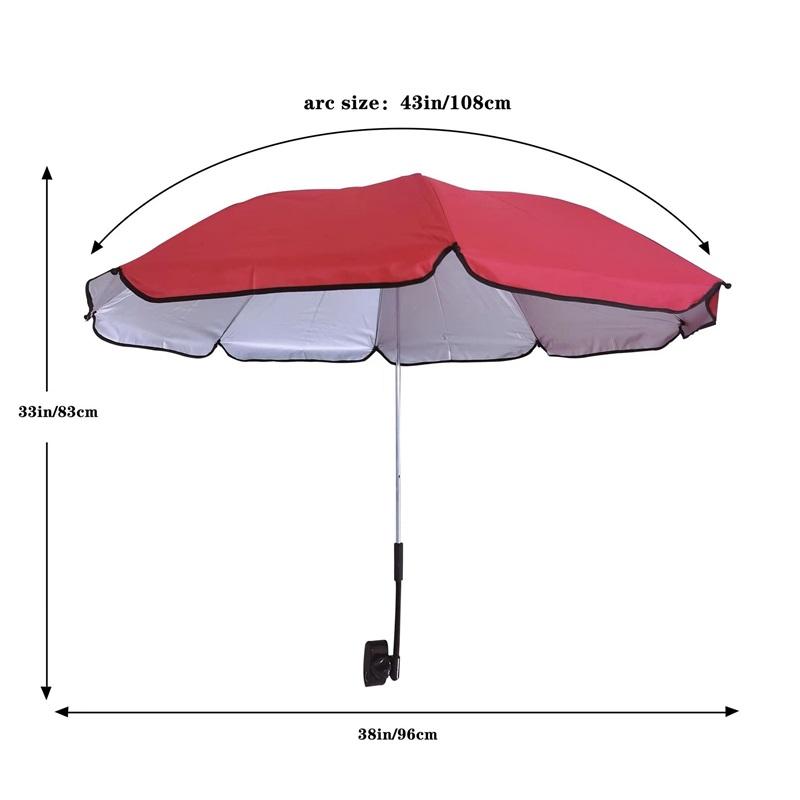 Beach Chair Sunshade With Steering Fixture Fishing Chair Backrest Chair Seaside Sunshade
