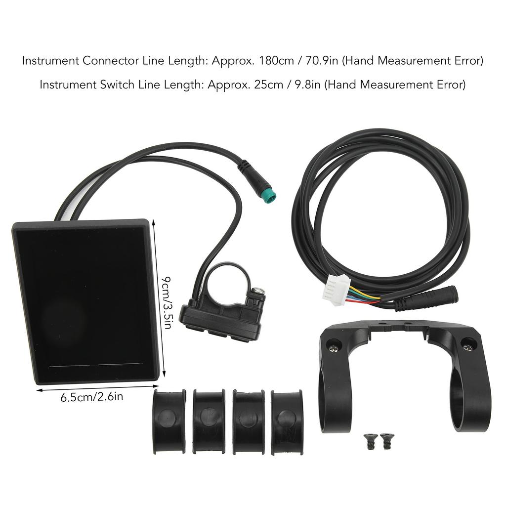 LCD8SU LCD Display Color Screen Instrument with Waterproof Connector Mountain Bike Lithium Battery Modification Accessories