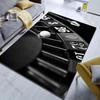 Black Game Turntable Printed Carpet for Bedroom Living Room Bedside Sofa Floor Mat Modern Home Decor Area Rug Large Size