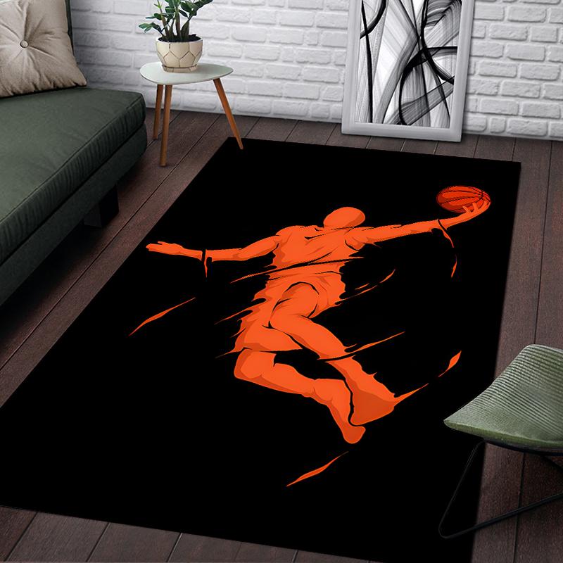 Basketball Large Rug for Living Room 3D Printing Carpet Bedroom Area Rug Bathmat Soft Rug Home Decoration Table Mat Pet Mat