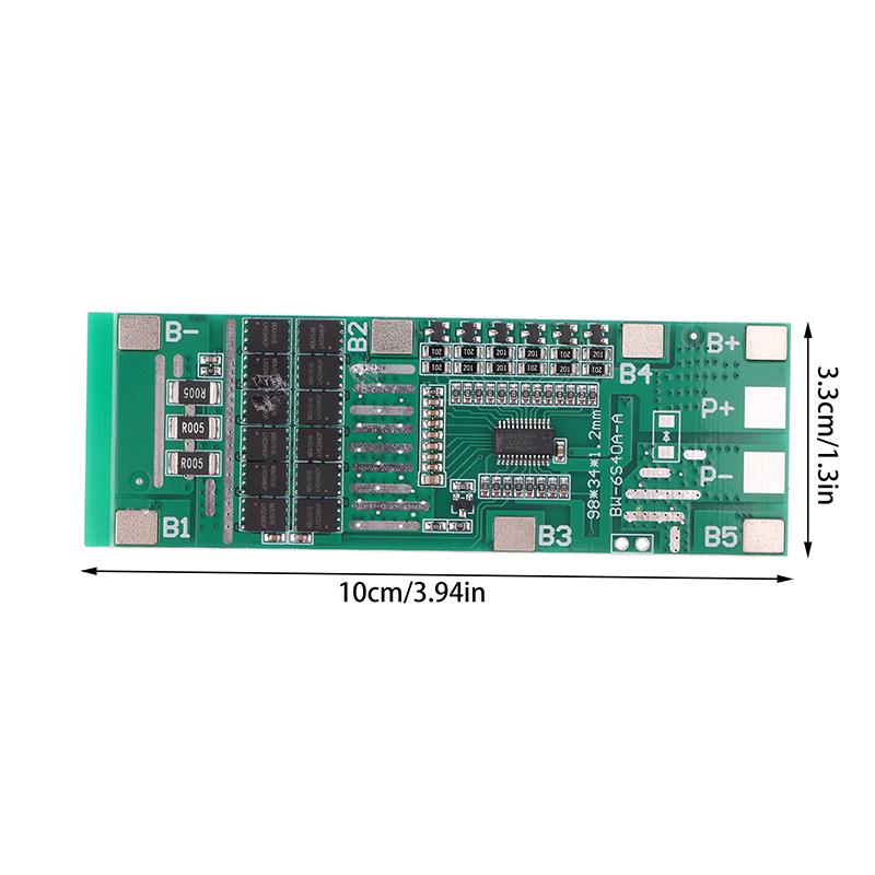 22V 24V 6S 40A 18650 Li-Ion Lithium Battery Poretect Board Solar Lighting Bms Pcb With Balance For Ebike Scooter