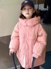 Girls' Winter Down Jacket: Mid-Length, Thickened, 90% Down, Suitable for Medium and Large Sizes - Style 2025.