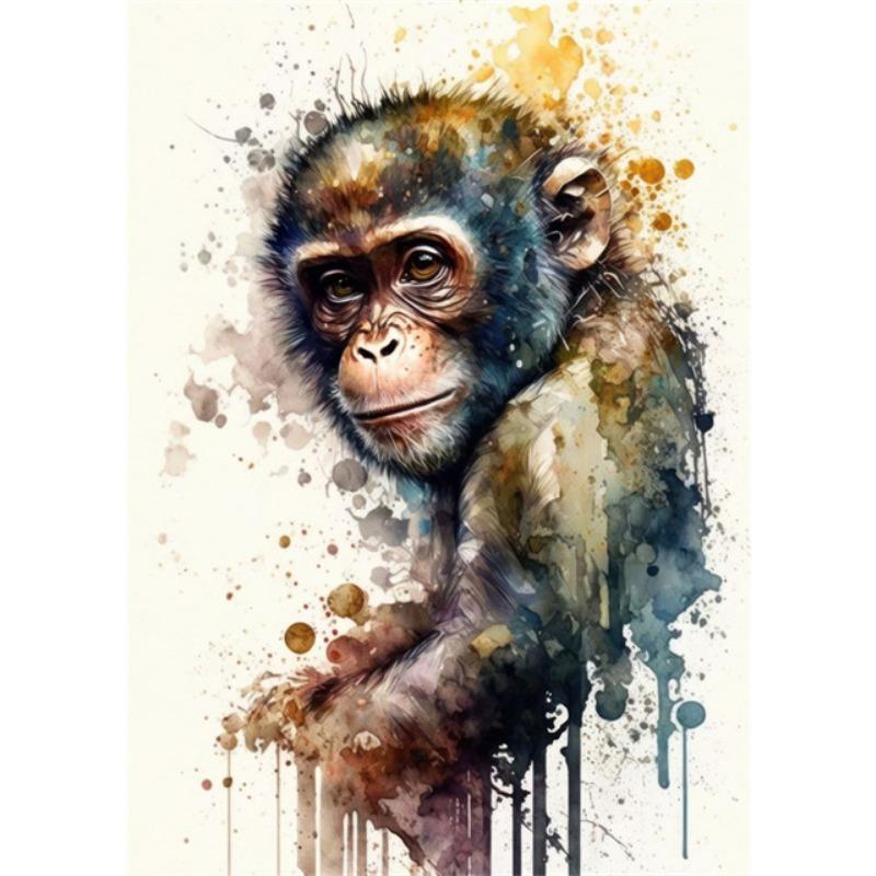 Watercolor Wildlife Canva Oil Painting Print Poster Abstract Sloth Octopus Flamingo Bird French Bulldog Dog Poster Home Wall Art