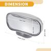 Partuto 1 Pair Universal Blind Spot Car Mirrors - Car Auxiliary Mirrors 360 Degree Rotation Adjustable - Glass Silver Tone