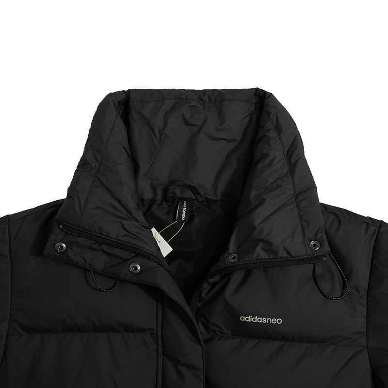 Adidas Neo Stand Collar Windproof Warm Duck Down Sports Jacket Women Jacket Black H18614