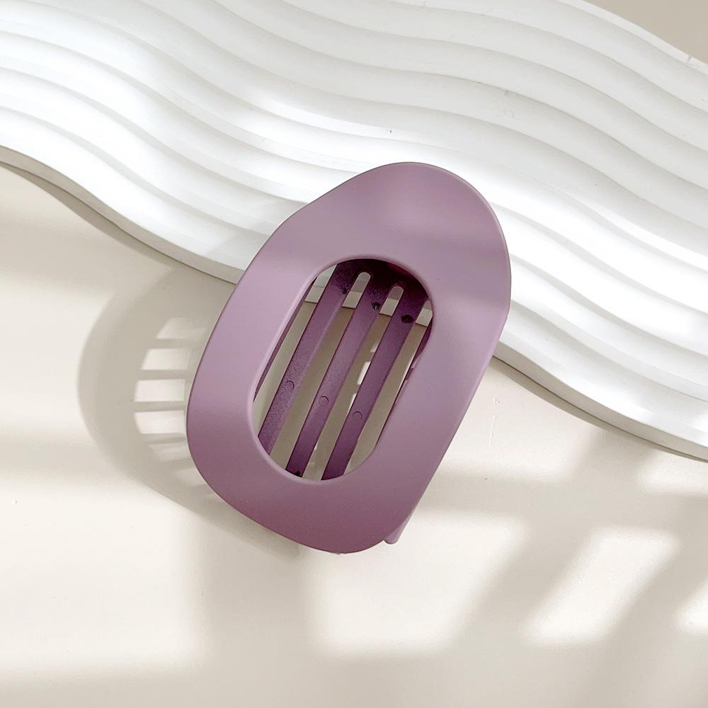 

Заколка-краб из поликарбоната для женщин, новый дизайн, леопардовый матовый, изогнутый, плоский, заколки для укладки, акриловые, лежачие, аксессуары для волос Matte Purple