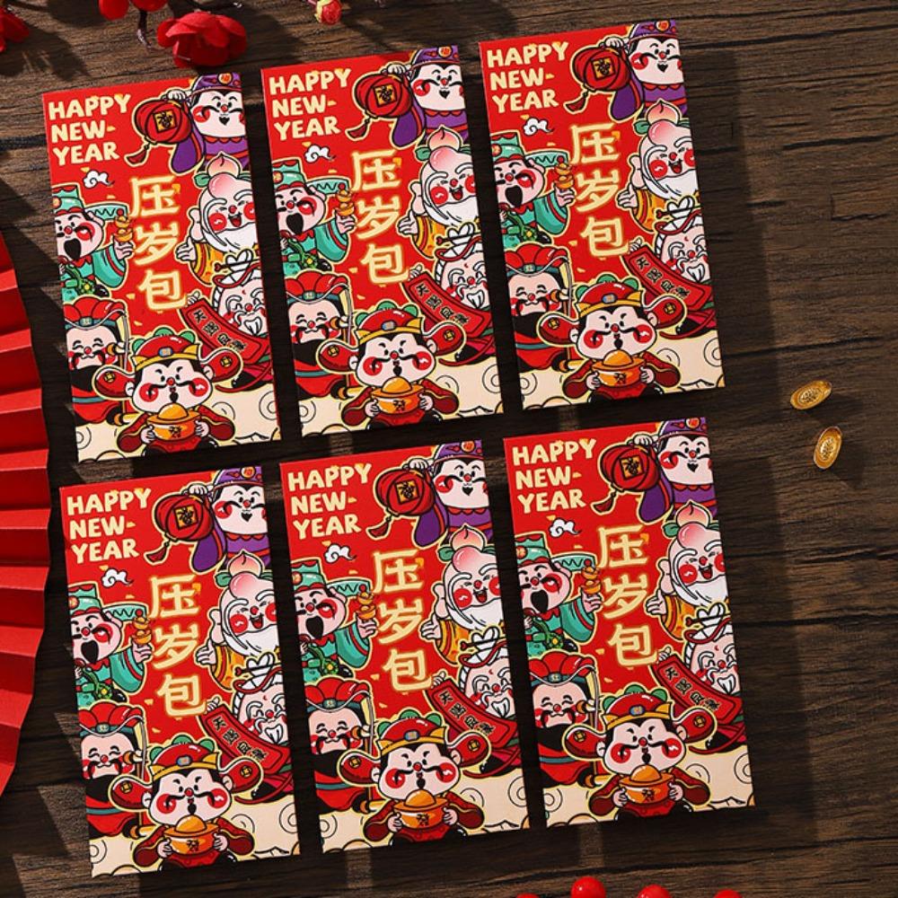 Rectangular Lucky Money Bag Solid Red Packet Chinese New Year Red Envelope  Kids