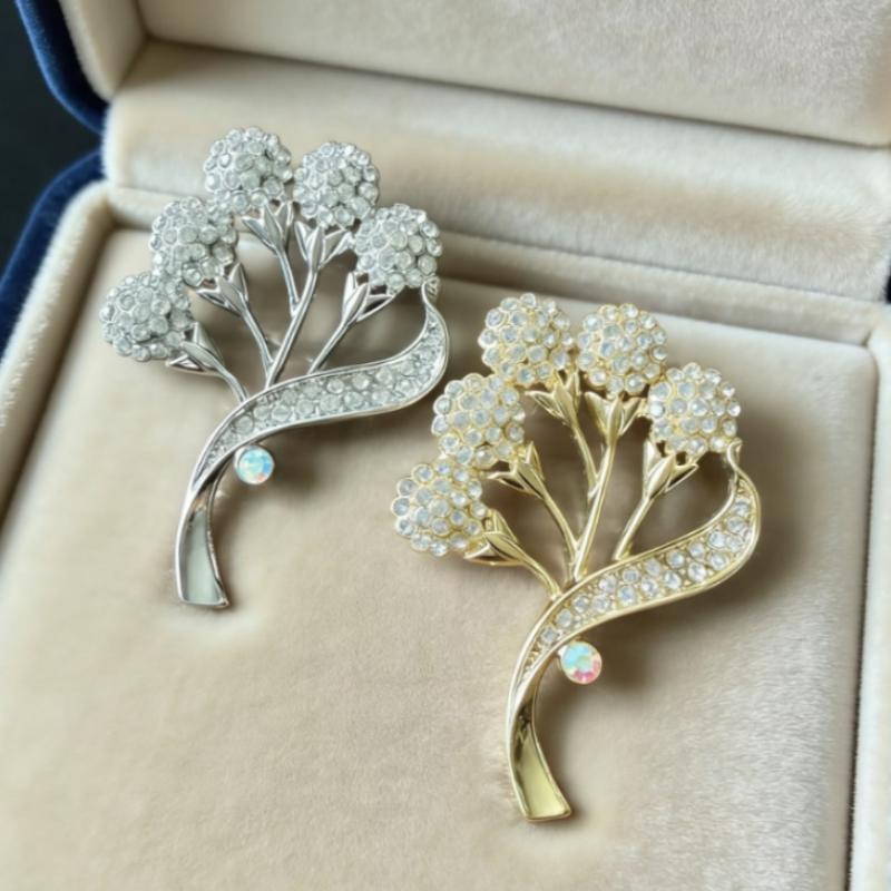 Luxury Plant Flower Brooches For Women Dress Clothing Coat Jewelry Accessries Gifts