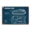 Merkava Tank Metal Sign Custom Home Wall Decor Wall Cave Garage Plaques Tin Sign Poster