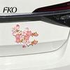 Decorative Car Decals Peach Blossom Sticker, Resin Flower Decal for Auto Motorcycle, Heat Resistant Sakura Sticker Waterproof Adhesive Bumper