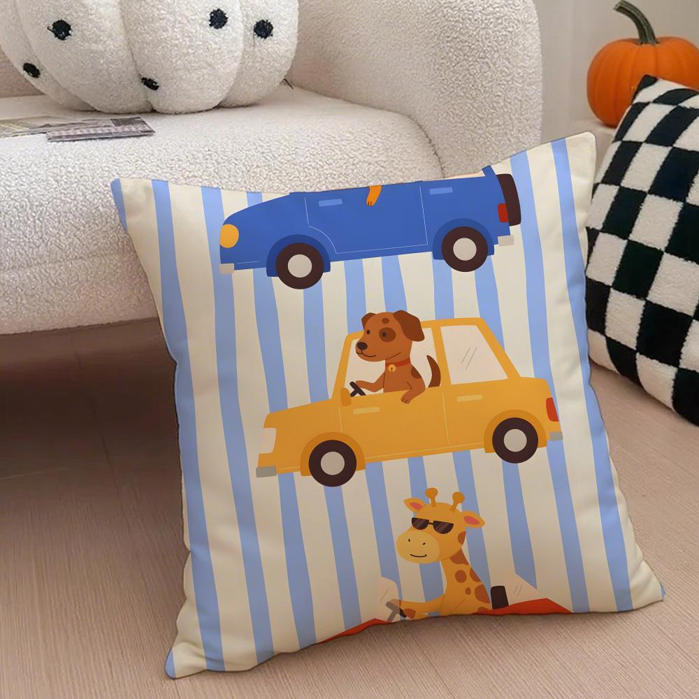 Year of the Horse Pillow Festive Decor Cushion Cover Linen Pillow Case Soft Breathable Protective Couch Room Decoration
