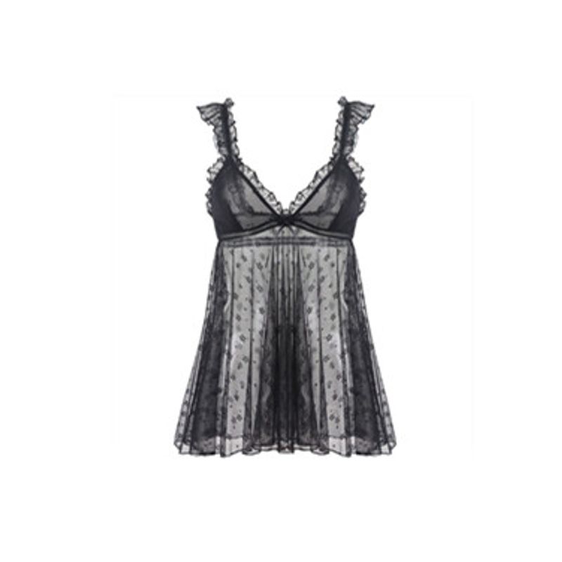 

Amazon Кружевное платье на подтяжках Пижама Большого размера Женская одежда Black M(Suggested 45.00 kg-60.00 kg)