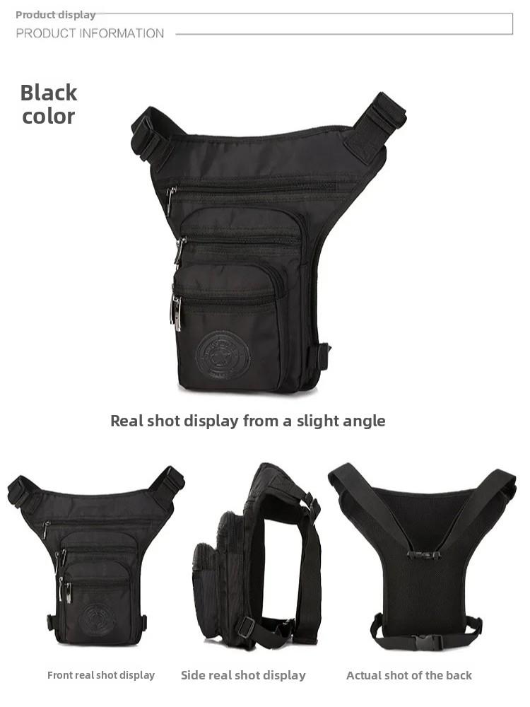 Men's Tactical Leg Bag Waterproof Multi-Pocket Drop Leg Pouch Outdoor Cycling Hiking Fishing Thigh Pack with Adjustable Straps