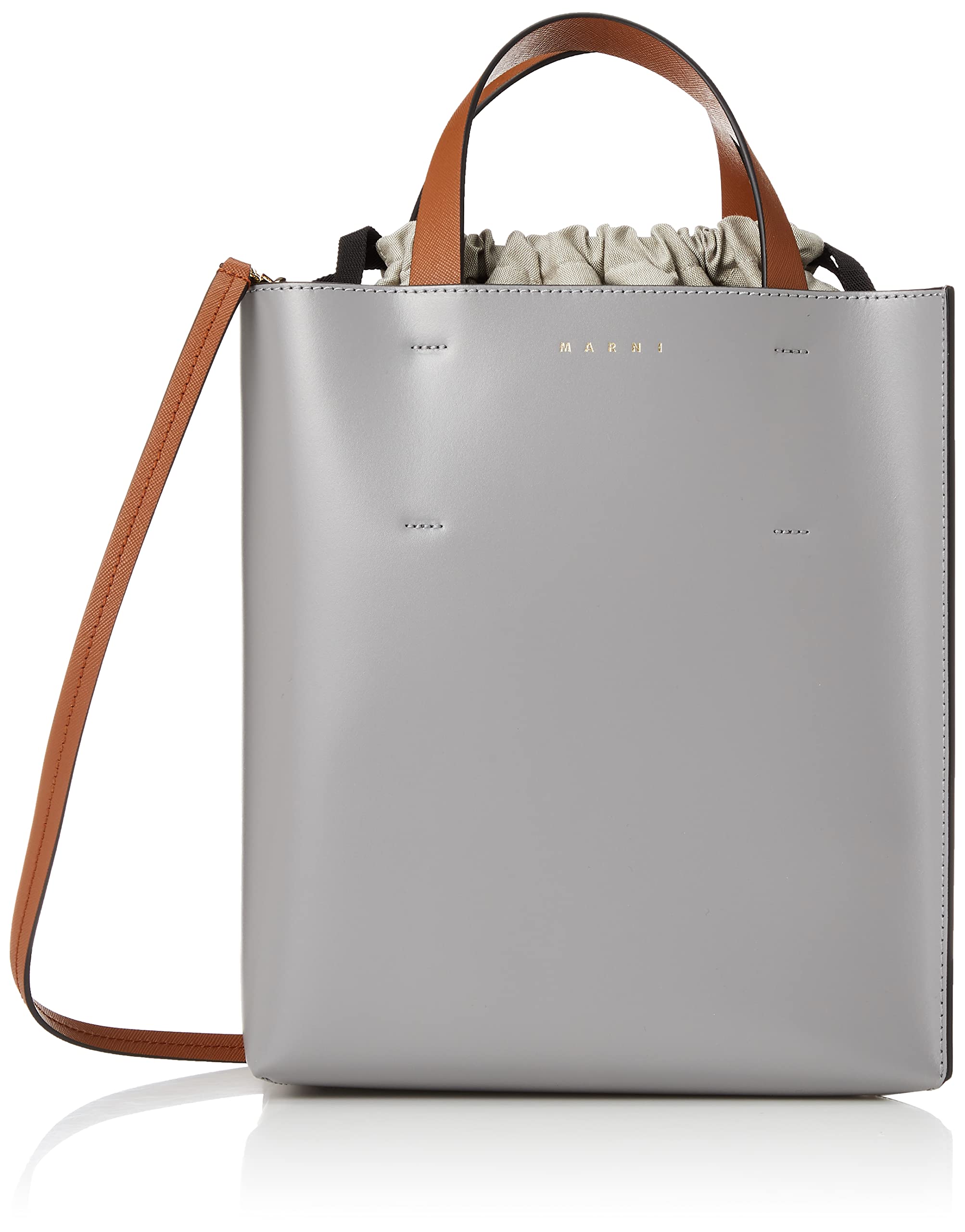 

Marni MUSEO Tote Bag SHMPV01TY3LV639 in and NORTH-SOUTH Women s Ash, Plum, Moca. [Used]