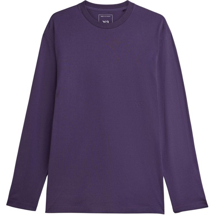 Y-3 Minimalist Fashion Urban Long Sleeve T-Shirt Men Tops Crystal-Purple KA9778