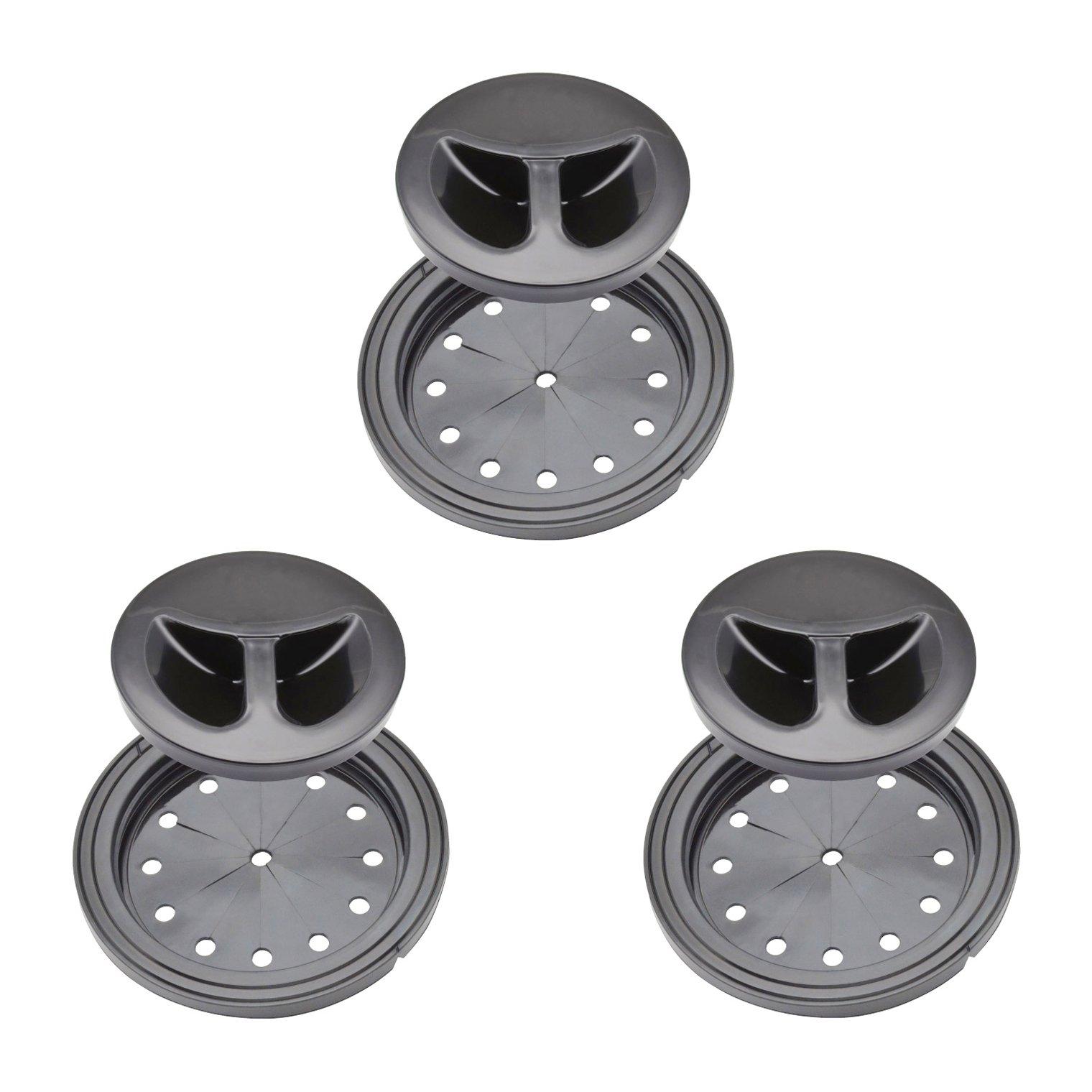 

Набор крышек с разрезом и крышек для остановки воды Gaona Chrysanthemum для и 15 см Сливной набор из [Оптовая закупка] 13.5, 14.5, Крышки, 3, GA-PB051 чёрный