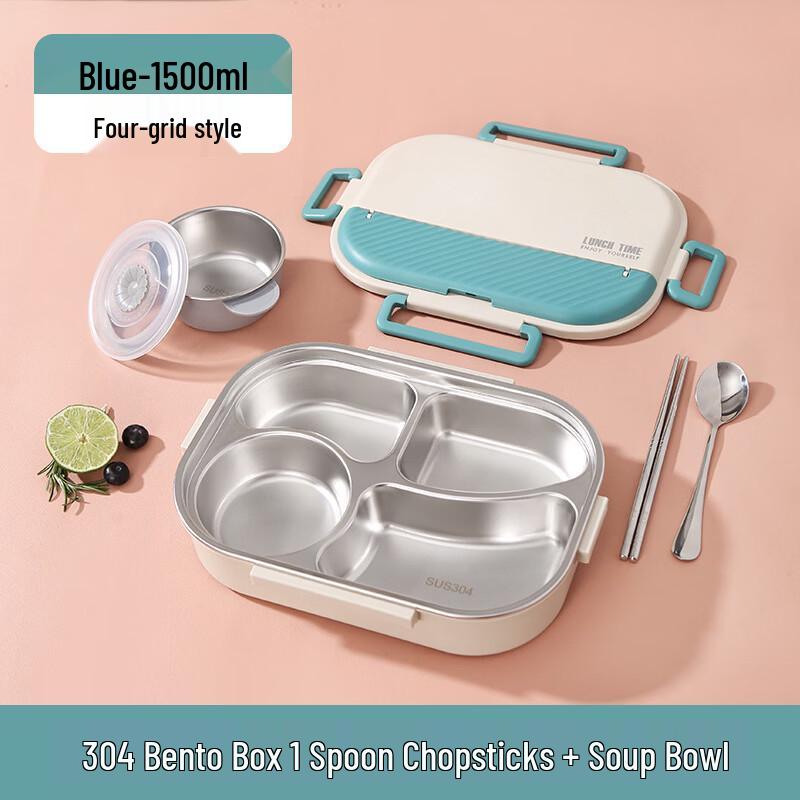 Portable Microwaveable Lunch Box with Cutlery Set
