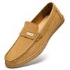 Breathable Soft Slip-On Shoes for Walking New Comfortable Casual Shoes Durable Rubber Sole Flats  Classic Men's Leather Loafers